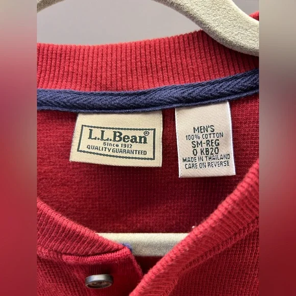 L.L. Bean Men's Waffle Henley Long Sleeve Shirt - Picture 3 of 5